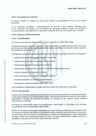 Abnt nbr 16055 parede concreto