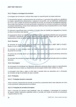 Abnt nbr 16055 parede concreto