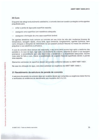 Abnt nbr 16055 parede concreto