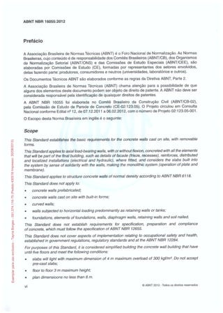 Abnt nbr 16055 parede concreto