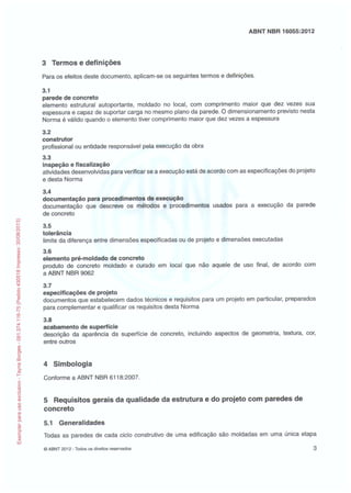Abnt nbr 16055 parede concreto
