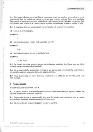 Abnt nbr 6027 sumario
