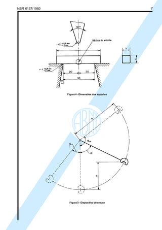 NBR 6157/1980 7
Figura 4 - Dimensões dos suportes
Figura 5 - Dispositivo de ensaio
Cópia não autorizada
 