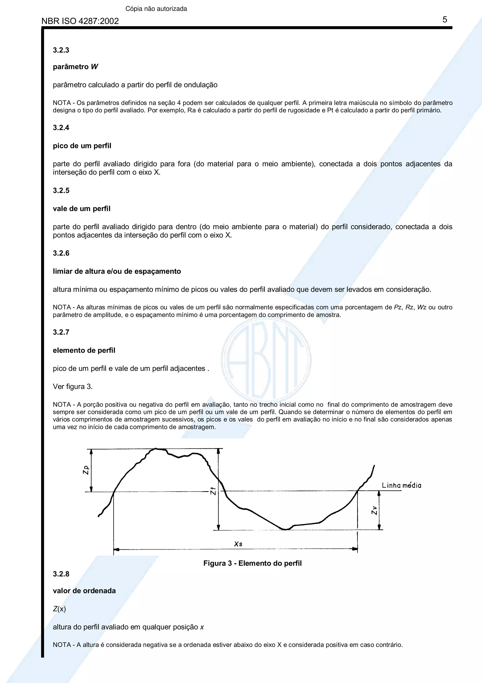 Iso 4287 Example Abnt nbr iso 4287 rugosidade - método do perfil - termos, definições e ...