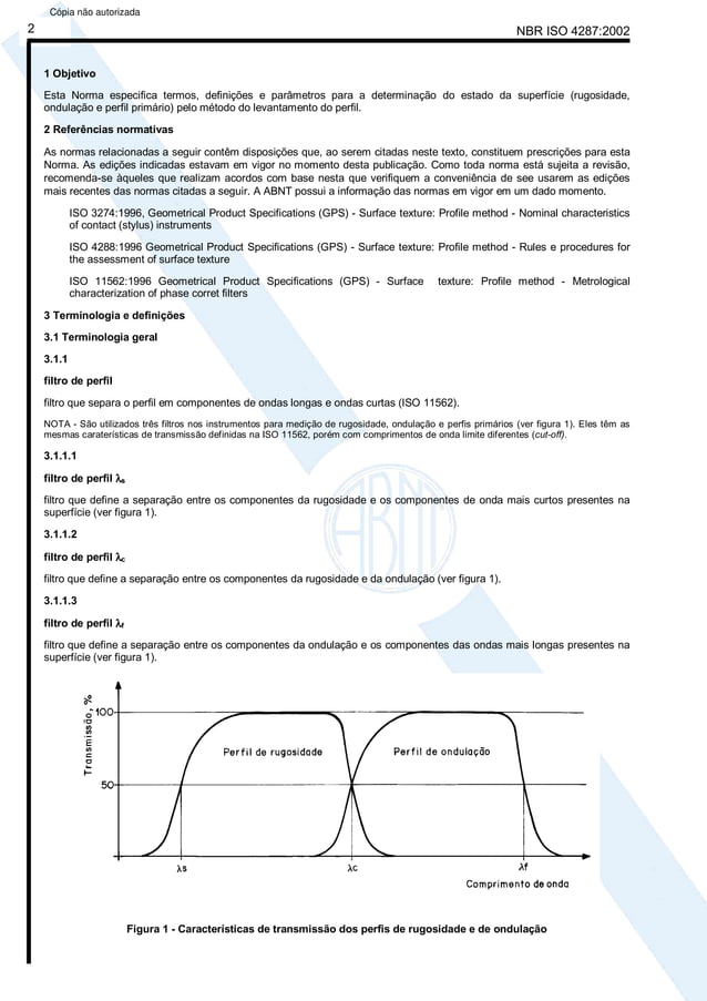 Abnt Rugosidade Abnt nbr iso 4287 rugosidade - método do perfil - termos, definições e ...