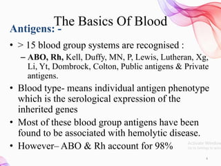 ABO-Rh Isoimmunisation in that The Basics of Blood, antibody can Be ...