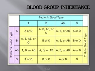 H singh 36
BLOOD GROUP INHERITANCE
 