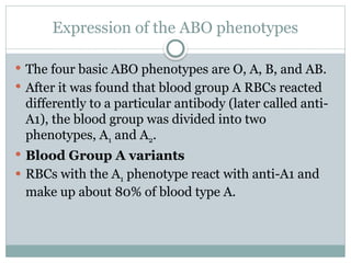 The discovery of the ABO blood group, over 100 years ago, caused great ...