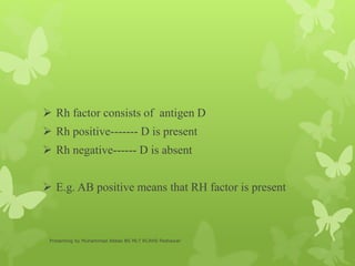 ABO and RH group System | PPTX
