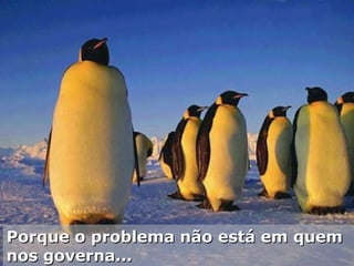 Porque o problema não está em quem nos governa... 