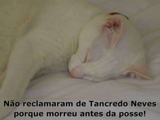 Não reclamaram de Tancredo Neves
  porque morreu antes da posse!
 