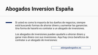 Abogados Inversion España
Si usted es como la mayoría de los dueños de negocios, siempre
está buscando formas de ahorrar d...