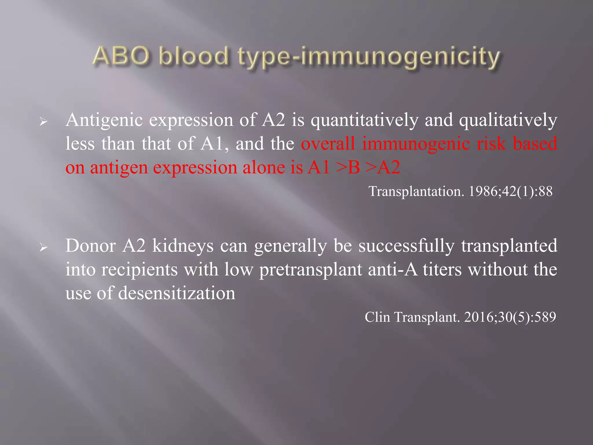 ABO incompatible renal transplant | PPTX