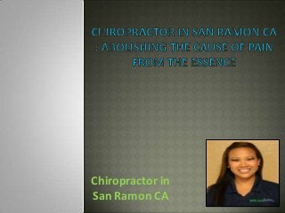 Chiropractor in
San Ramon CA
 