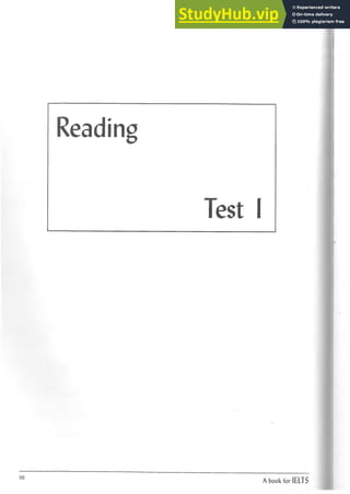 Reading
Test 1
56
A book for IELTS
 