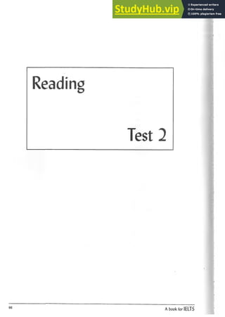 Reading
Test 2
66
A book for IELTS
 