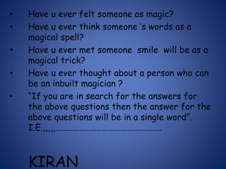 Questions About Magic A book of my magic | PPTX