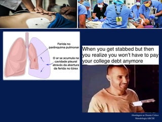 Formação em Serviço
Abordagem ao Doente Crítico
Metodologia ABCDE
 