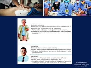Formação em Serviço
Abordagem ao Doente Crítico
Metodologia ABCDE
 