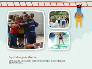 Uma aula de Educação Física deve privilegiar a aprendizagem
do movimento...
Aprendizagem Motora
 
