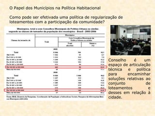 O Problema da Habitação <br />“A dimensão dos problemas urbanos no Brasil tem A QUESTÃO HABITACIONAL como um componente es...