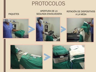 PROTOCOLOS
PAQUETES
APERTURA DE LA
SEGUNDA ENVOLVEDERA
ROTACIÓN DE DISPOSITIVOS
A LA MESA
 