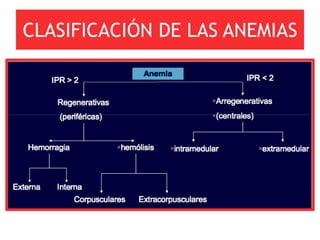 CLASIFICACIÓN DE LAS ANEMIAS
 