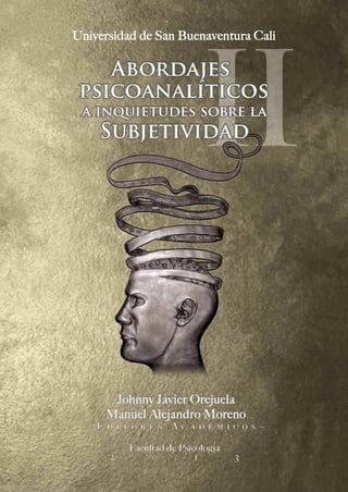 Abordajes psicoanalíticos
a inquietudes sobre la subjetividad II
Universidad de San Buenaventura Cali
 