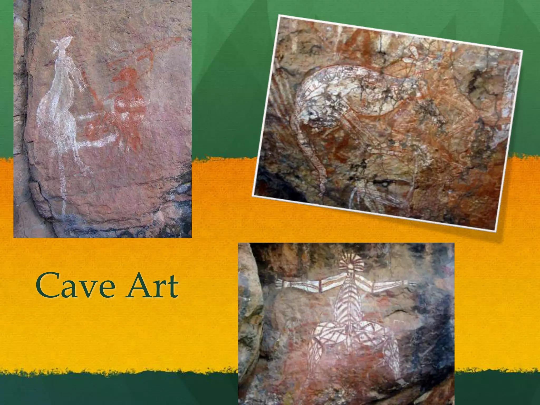 Body Art Techniques 	- greased/ochers	- blood/ kapok plant 	- paint   Enhanced appearance  