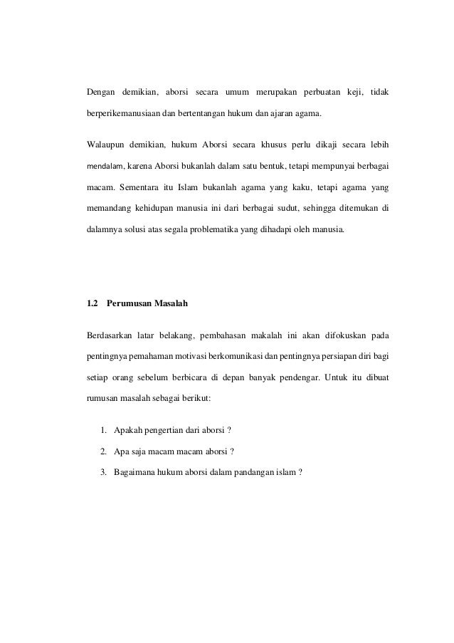 Aborsi dalam hukum islam