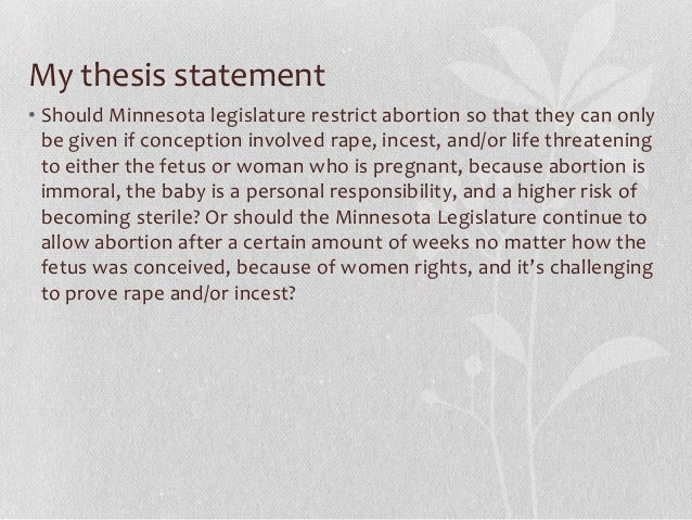 thesis statement on pro life abortion