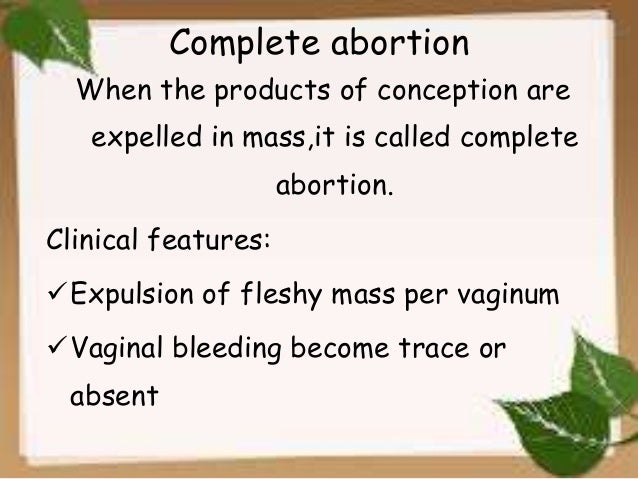 Traces of blood from vagina