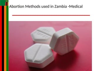 Abortion Methods used in Zambia -Medical
 