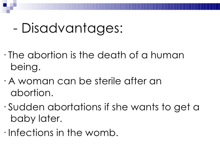 advantages of abortion