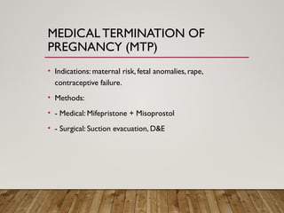 Topic Abortion Presentation from D C DUTTA | PPTX