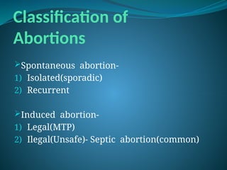 Comprehensive Overview of Stillbirth and Abortion: Definitions, Causes ...