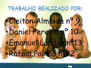 •Cleiton Almeida nº 9
•Daniel Pereira nº 10
•Emanuel Landim nº13
•Rafael Paixão nº22
 