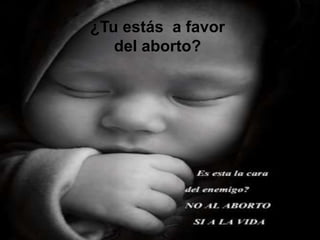 ¿Tu estás  a favor del aborto? 