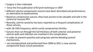 Aboualfalah removable uterine compression suture | PPT