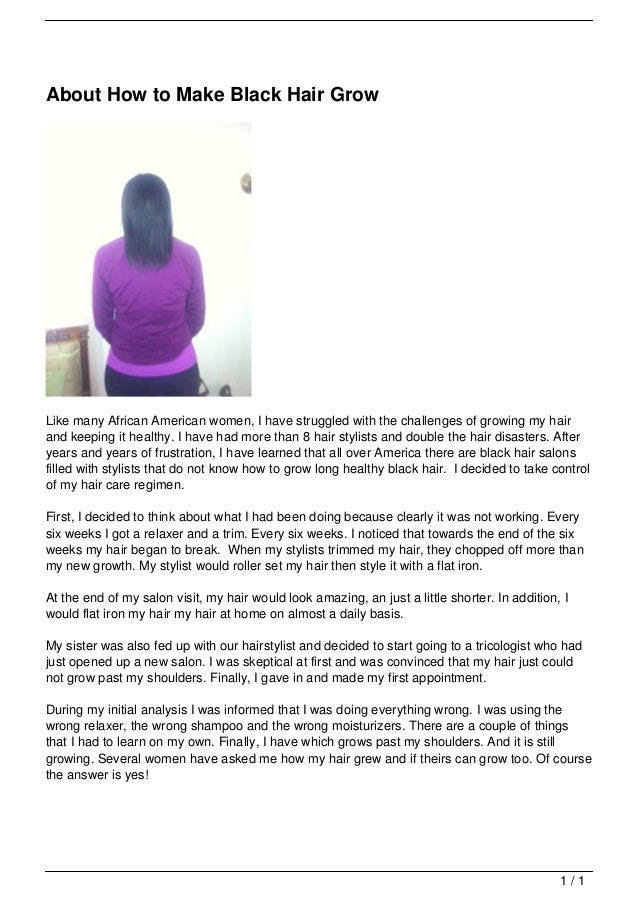 About How To Make Black Hair Grow