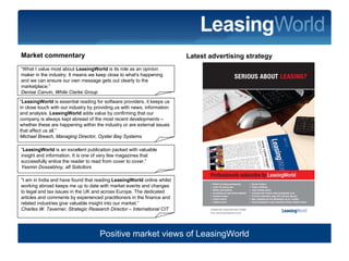 Introduction to LeasingWorld