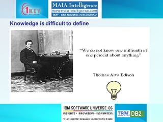 Knowledge is difficult to define 