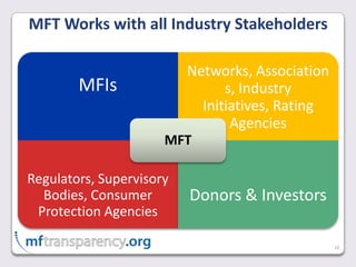 10MFT Works with all Industry Stakeholders