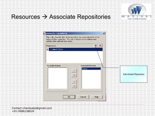 Resources    Associate Repositories Add shared Repository 