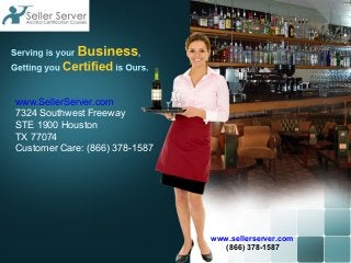 www.SellerServer.com
7324 Southwest Freeway
STE 1900 Houston
TX 77074
Customer Care: (866) 378-1587




                                www.sellerserver.com
                                   (866) 378-1587
 