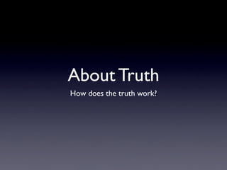 About Truth | PDF