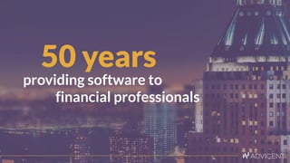 50 years
financial professionals
providing software to
 