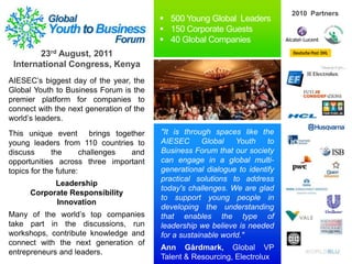 Objective: Leadership Development for positive change in society.