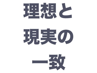 理想と
現実の
一致
 