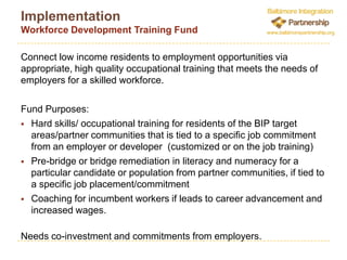 Implementing the BIPTarget Areas Eligible for CapitalNew CBP Workforce OutreachExisting EBDI Enhanced Workforce TrainingFuture Workforce Focus